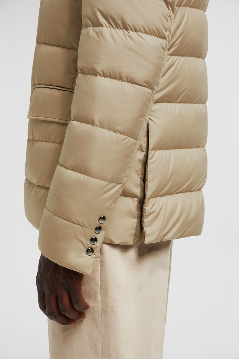 Moncler Malinvern Down Jacket Beige In Nude