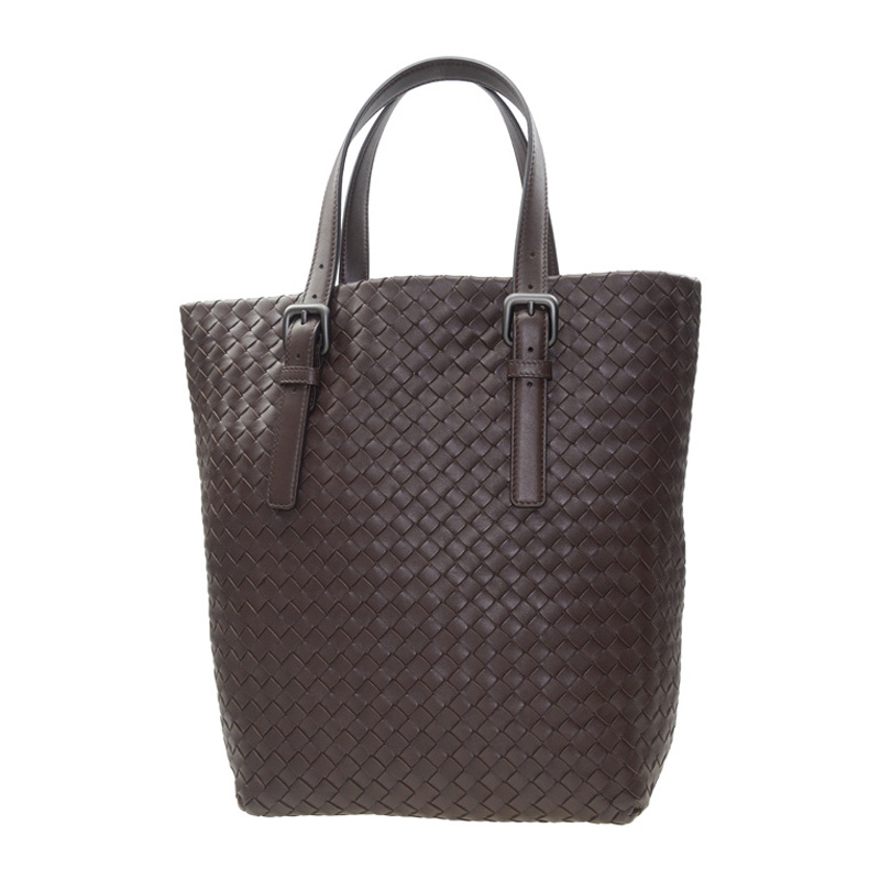 Bottega Veneta Logo Handbag In Brown