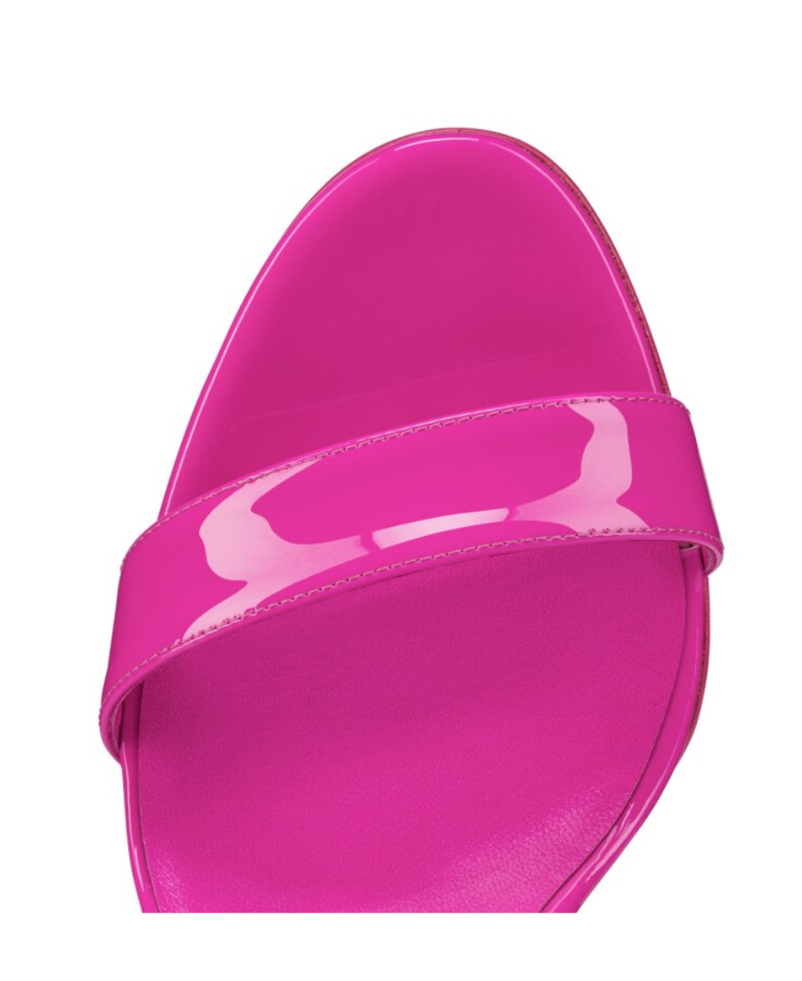 Christian Louboutin Patent Leather Wedge Sandals In Pink
