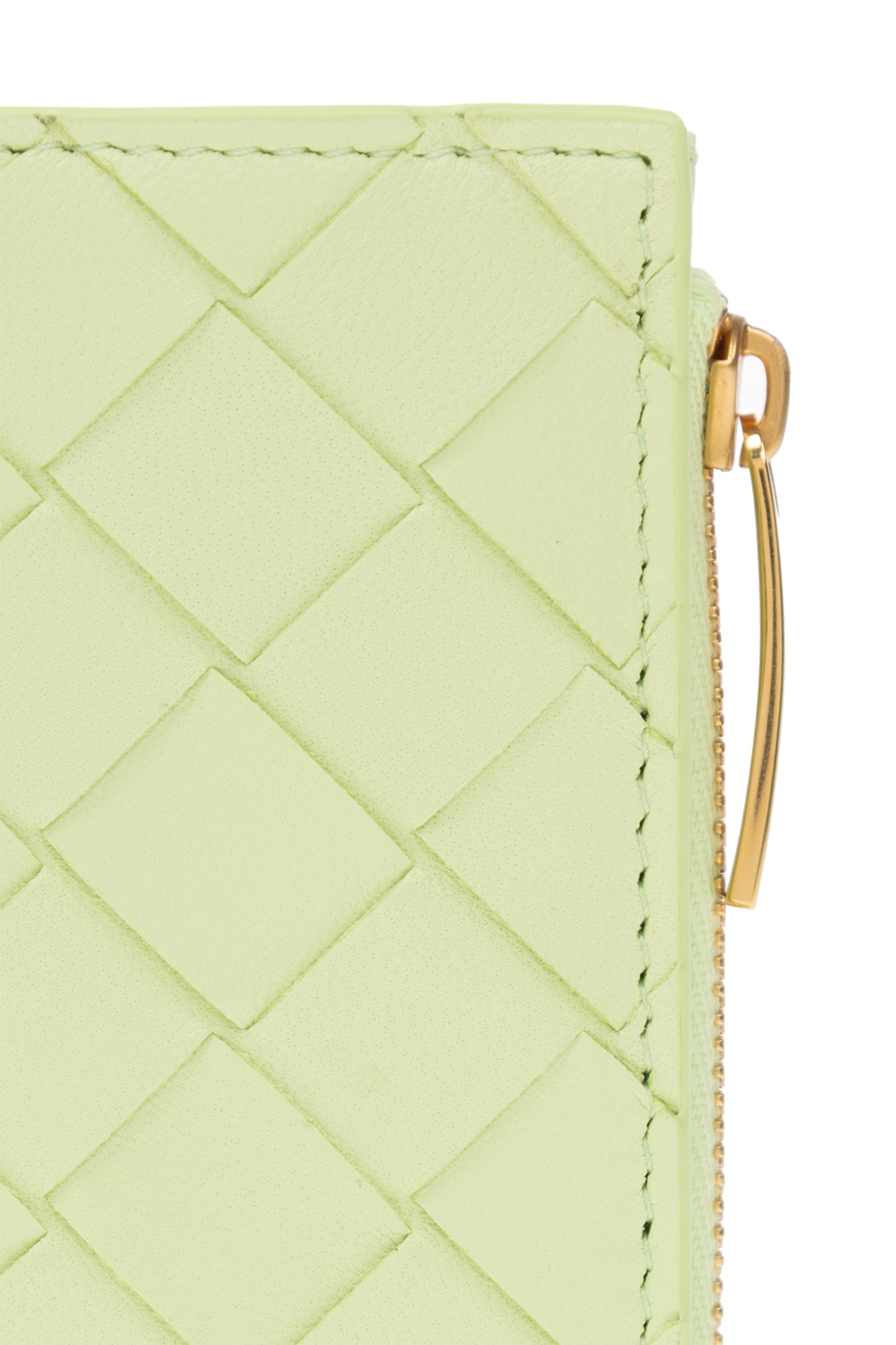 Bottega Veneta Intrecciato Leather Passport Case In Green