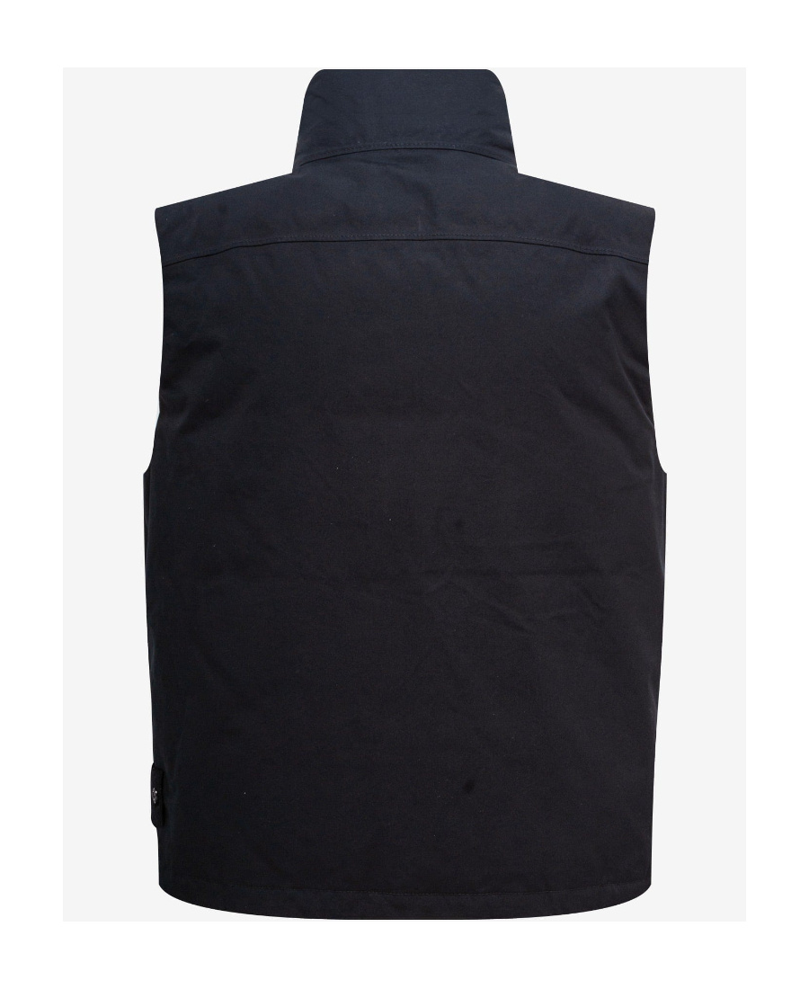STONE ISLAND GHOST COMPASS-BADGE COTTON GILET