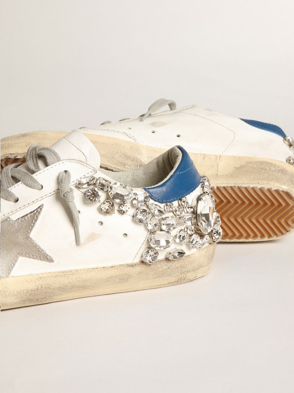 Golden Goose Super-star Leather Upper And Heel W In White