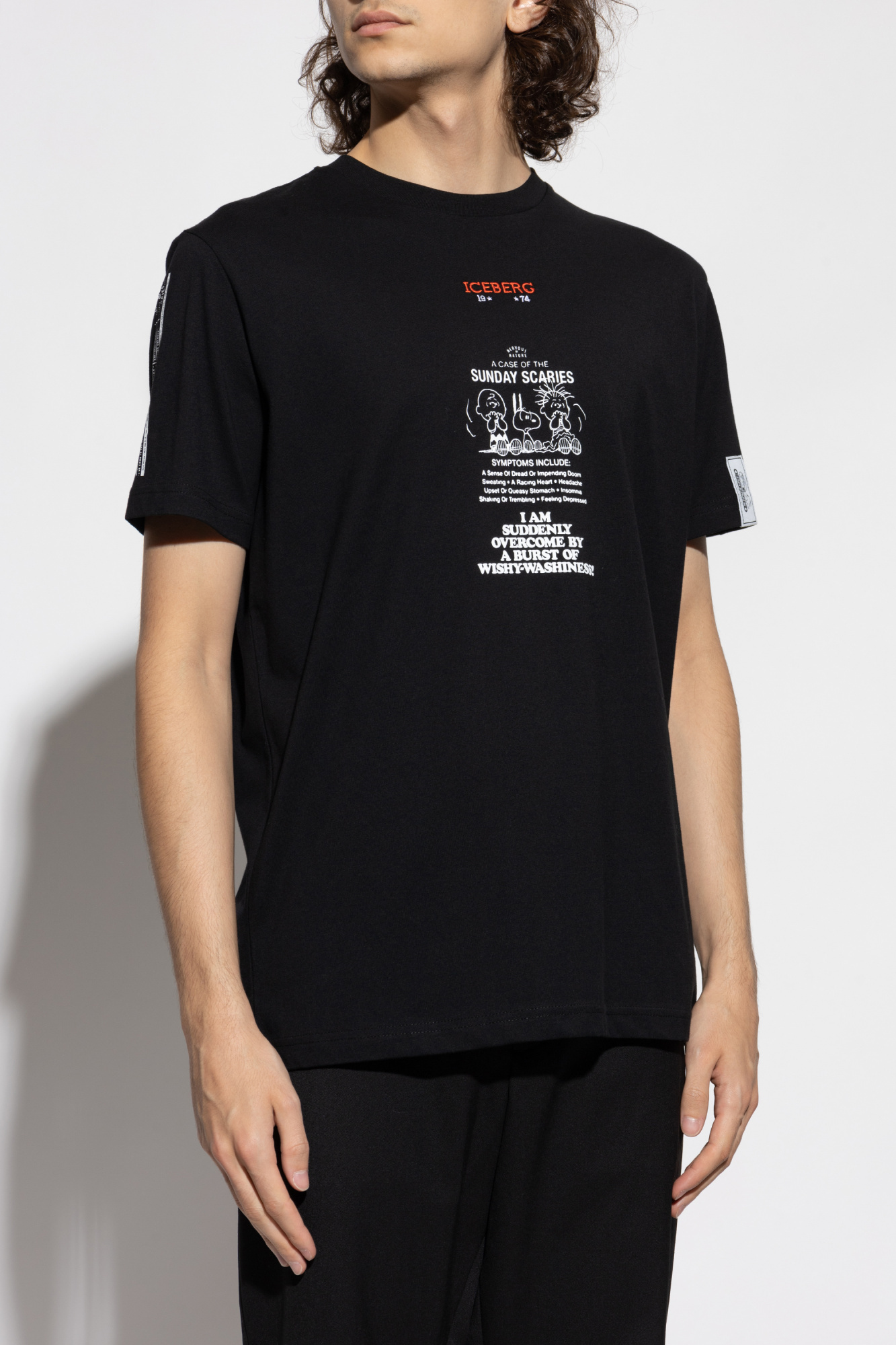Iceberg Round-neck Printed T-shirt In Black
