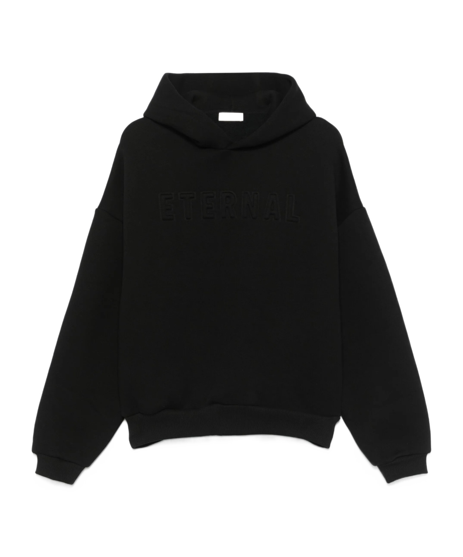 Fear Of God Oversized Hooded Sweatshirt With Ribbed Finish In Black