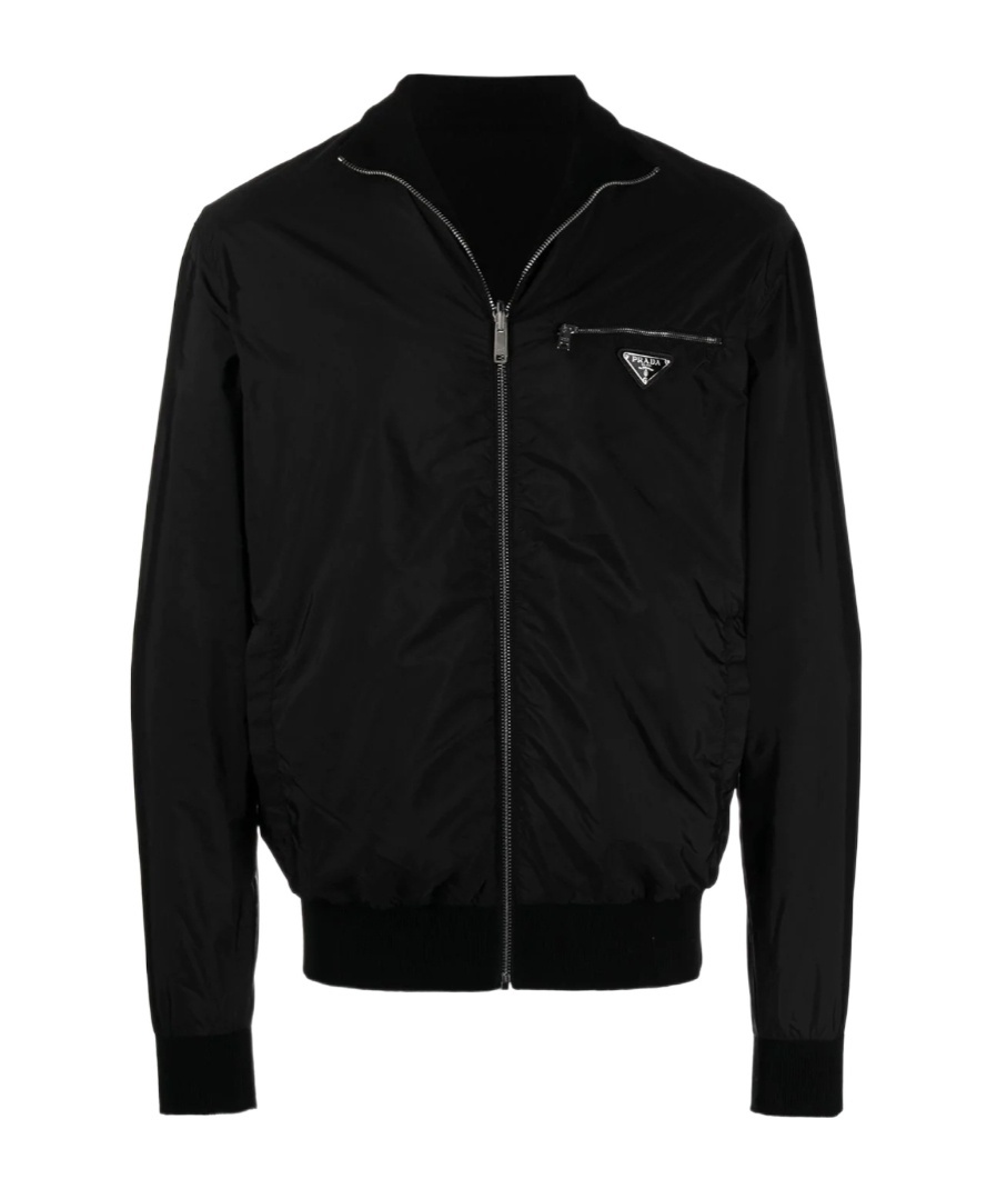 PRADA PRADA REVERSIBLE LOGO BOMBER JACKET