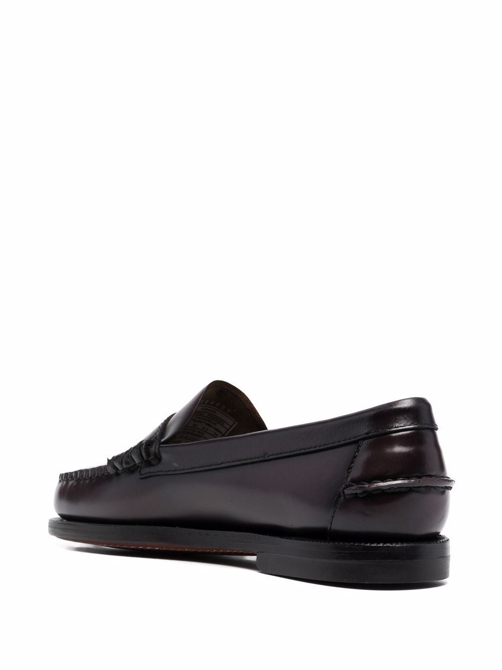Sebago Round Toe Loafer With Penny Strap In Black