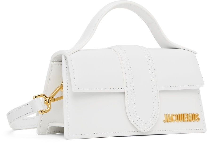 Shop Jacquemus Logo Flip Shoulder Bag In White
