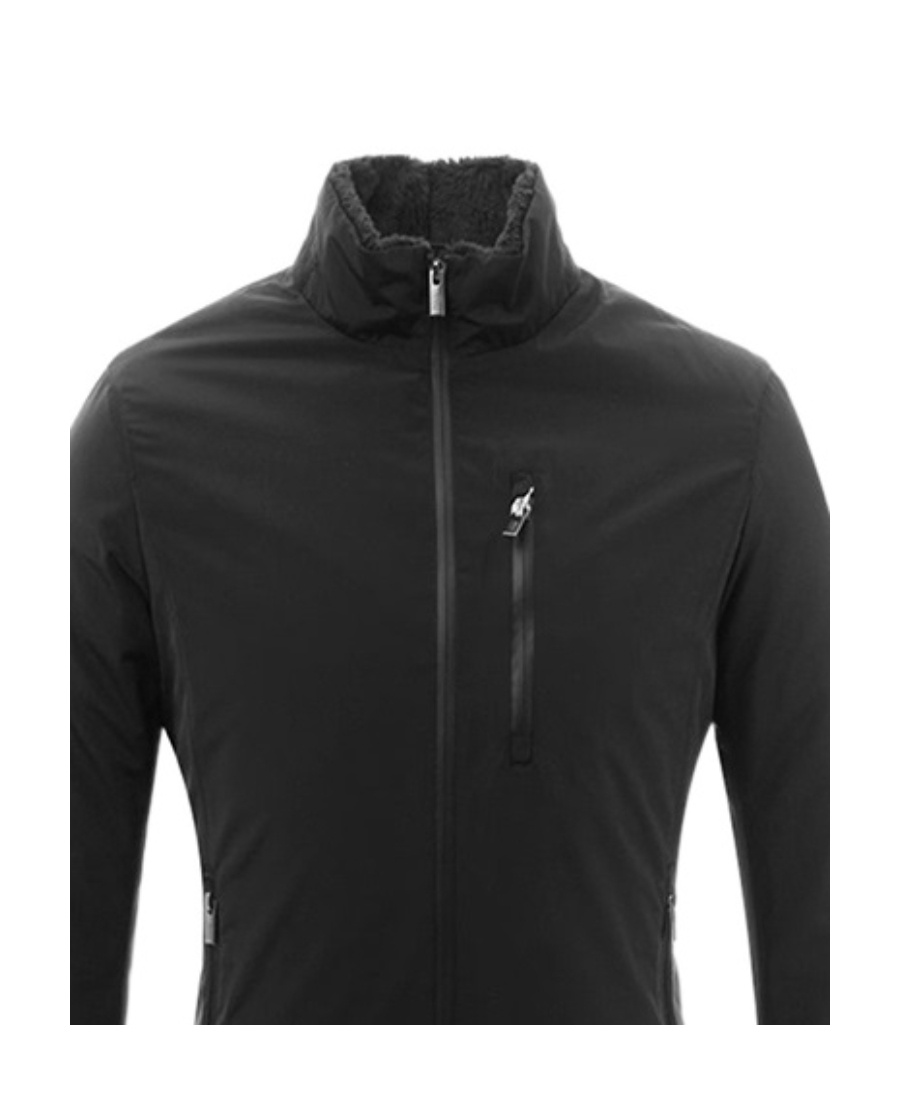 Armani Collezioni Cotton Suit With Suede Lining In Black