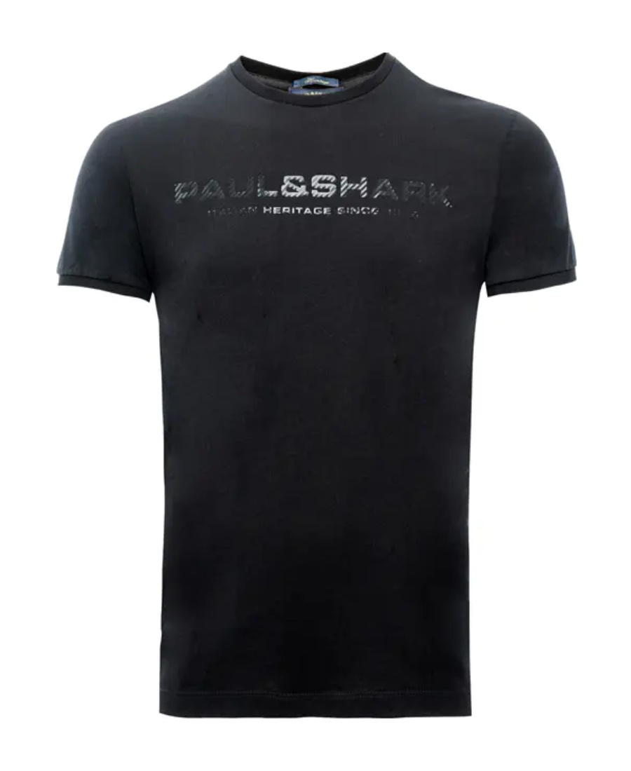 Shop Paul & Shark Logo Details T-shirt In Black