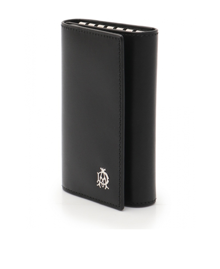 Shop Dunhill Logo Key Bag In Black