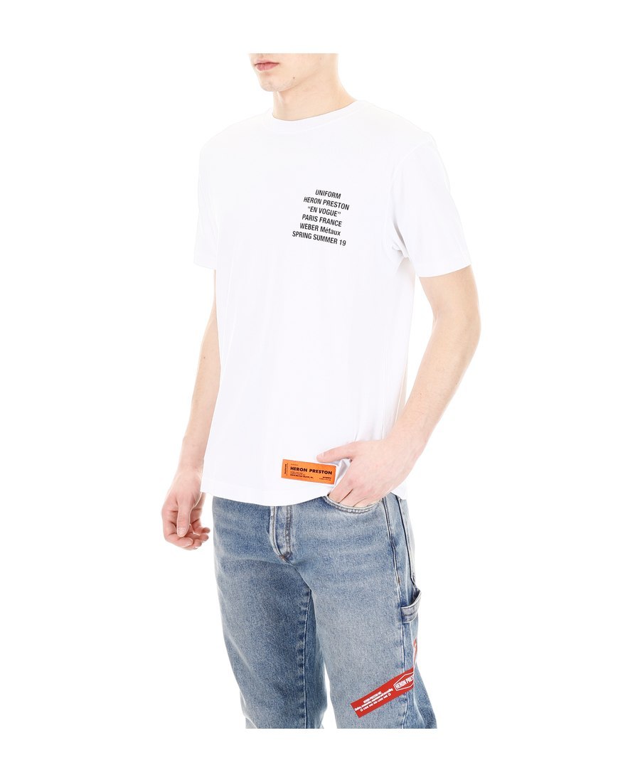 Heron Preston White Printed Short-sleeved T-shirt In White