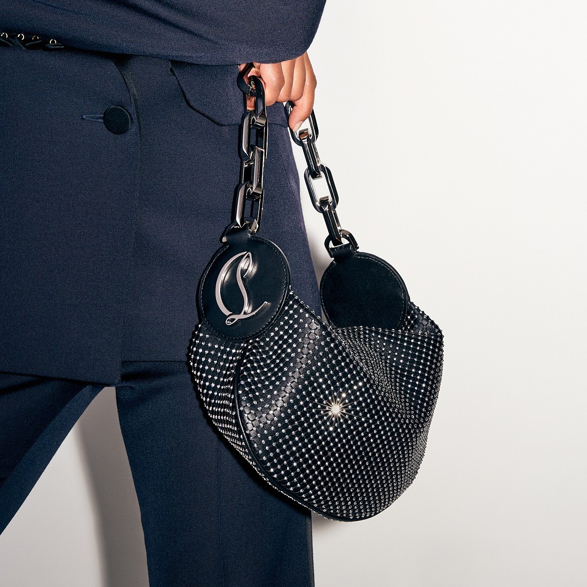 Christian Louboutin Le 54 Chain Shoulder Bag In Black