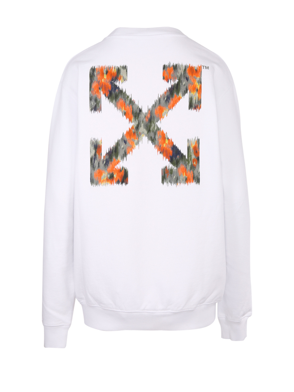 Off-white Chine Arrows Crew-neck Sweatshirt In White