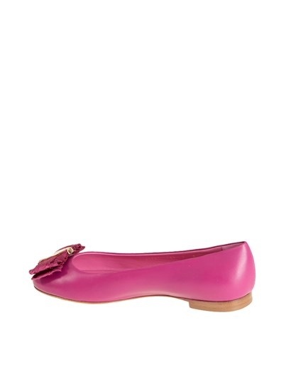 Ferragamo Elinda Series Bow-tie Decorative Flat Shoes In Pink