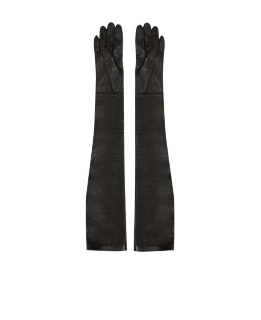 Alexander Mcqueen Lambskin Elbow-length Gloves In Black