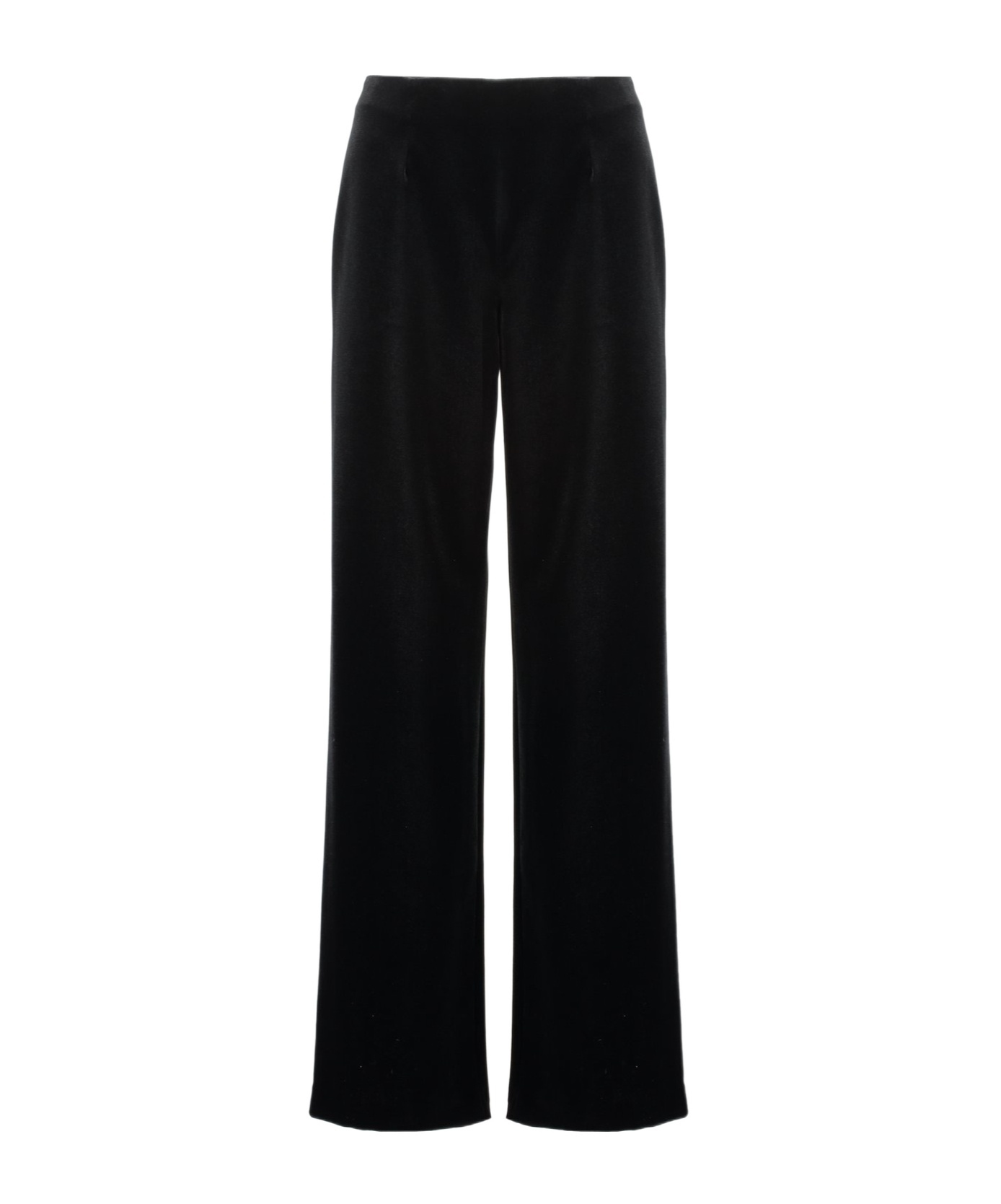 Philosophy Di Lorenzo Serafini Wide-leg Velvet Trousers In Black