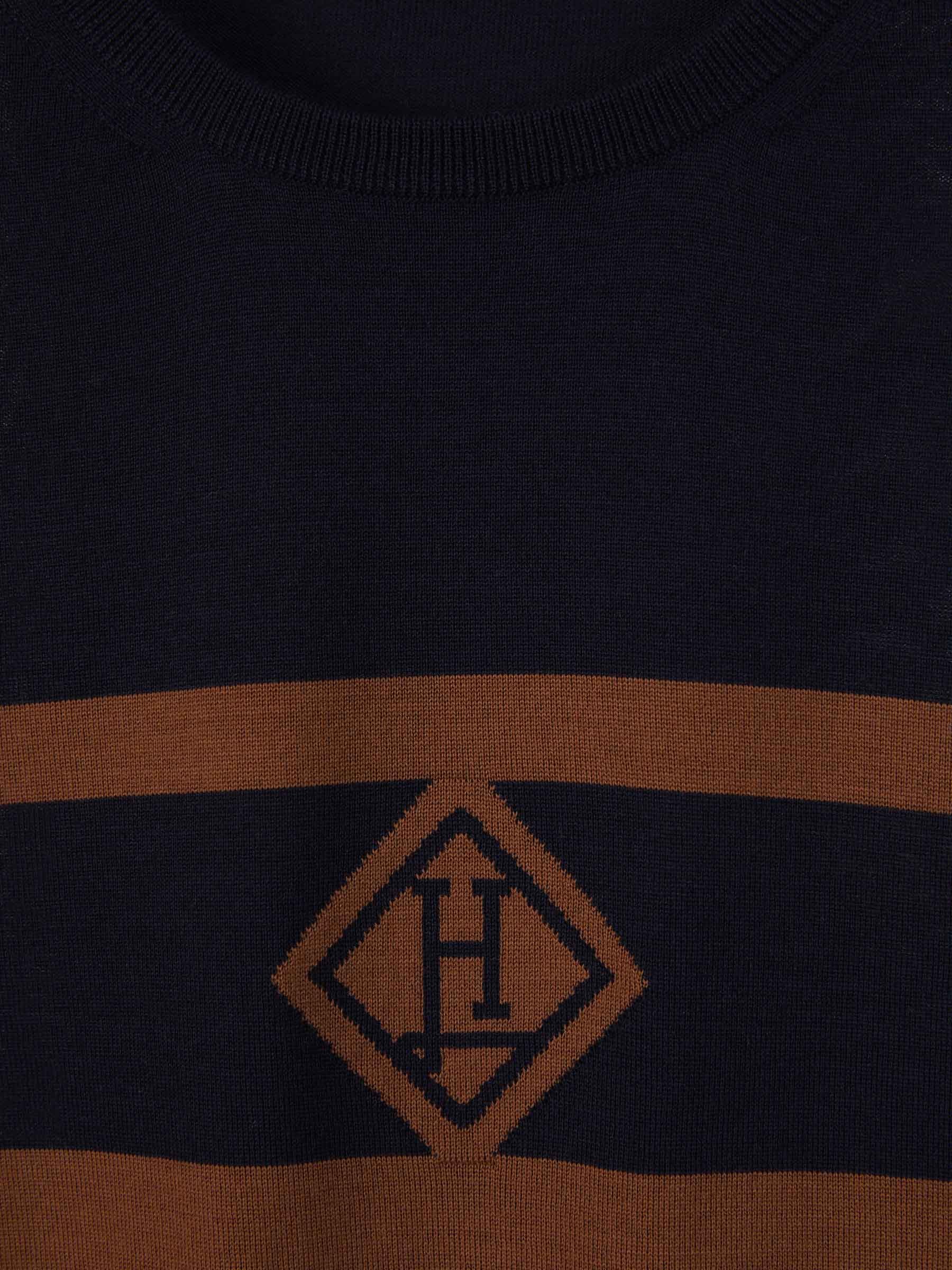 Herno Brushed Wool Sweater In Brown