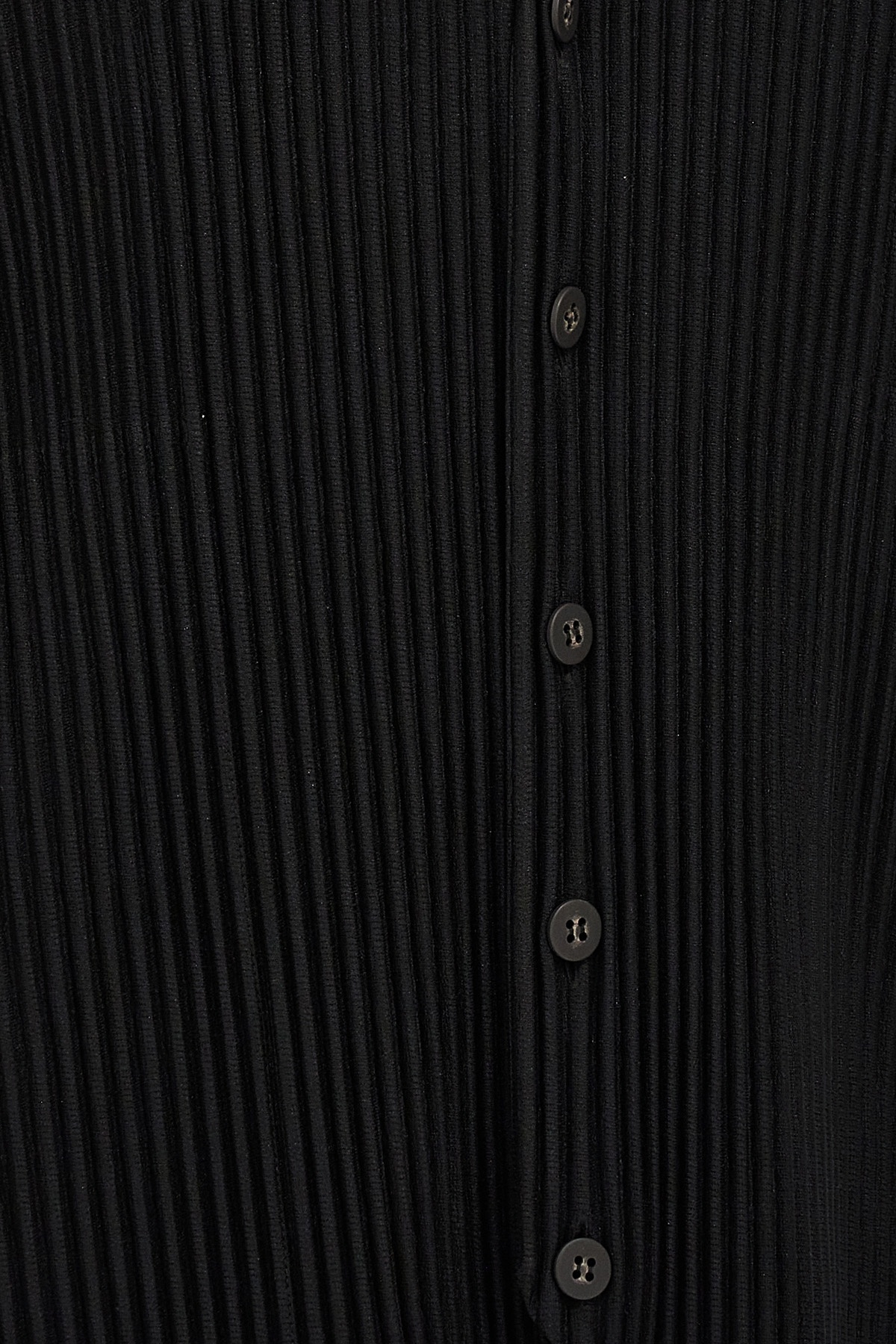 Issey Miyake Pleated Button-down Waistcoat In Black