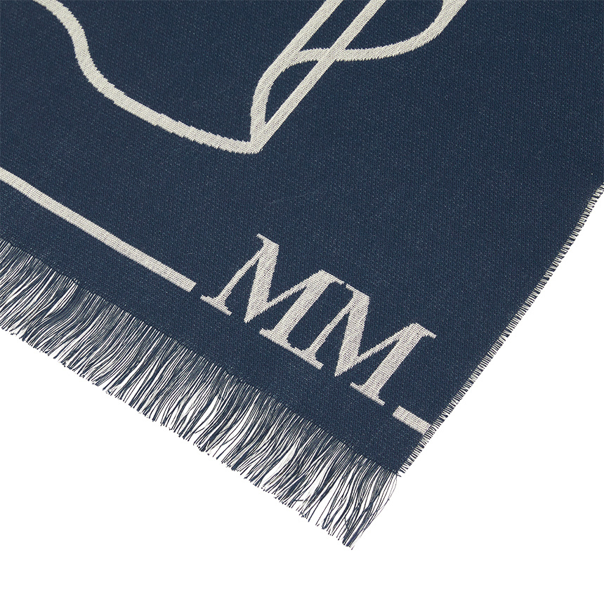 Max Mara Fringed Scarf In Blue