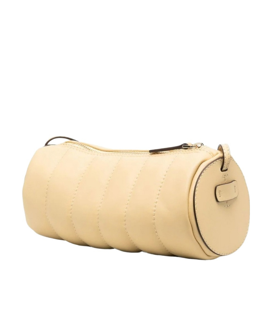 Manu Atelier Padded Cylinder Shoulder Bag In Nude