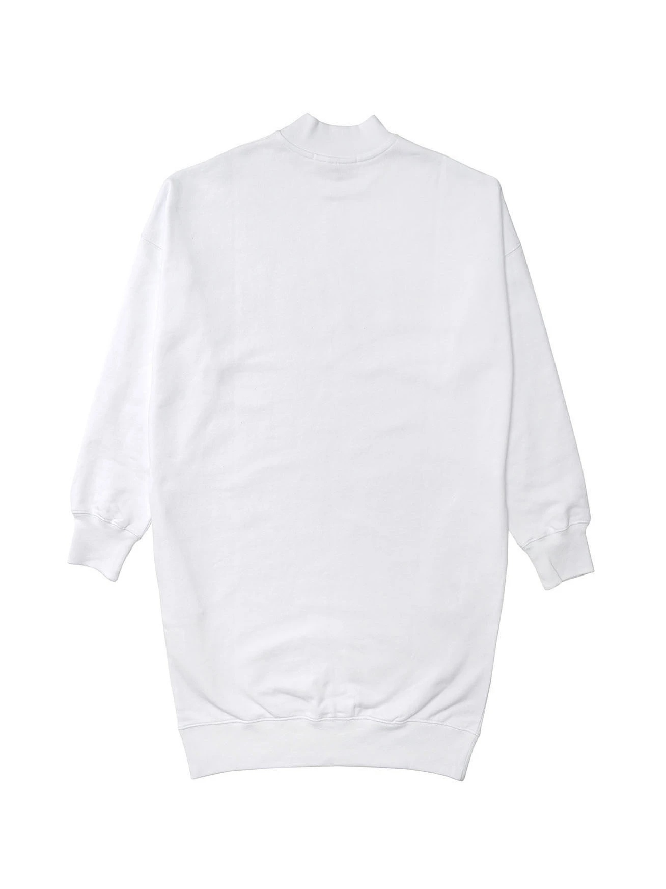 Msgm Logo-print Cotton Jumper Dress In White