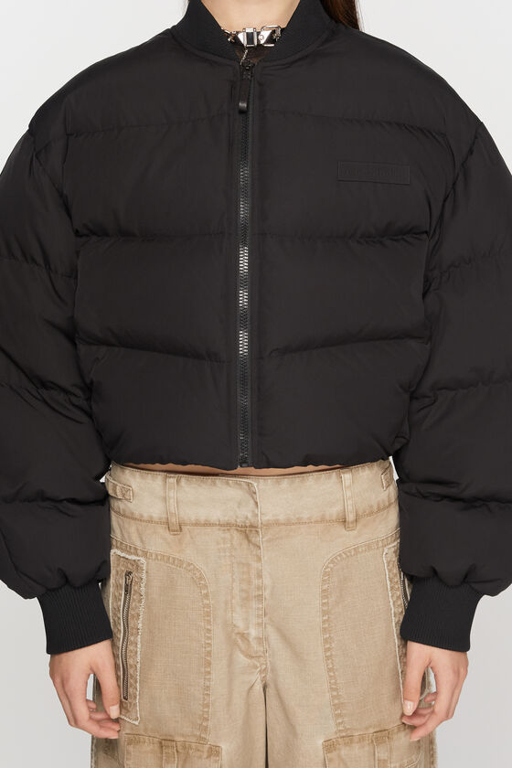 Acne Studios Bomber Puffer Jacket In Black