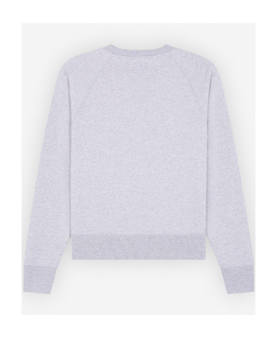 Maison Kitsuné Crewneck Sweatshirt With Logo Print In Gray
