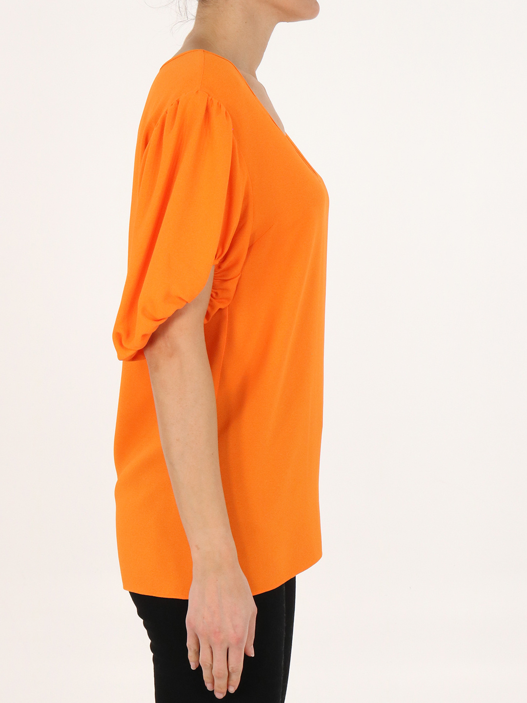 Stella Mccartney Puff-sleeve Top In Orange