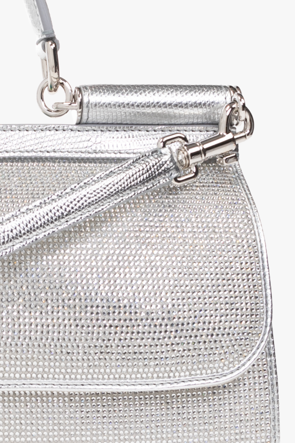 Dolce & Gabbana Kim Dolcegabbana Sicily Metallic Bag In White