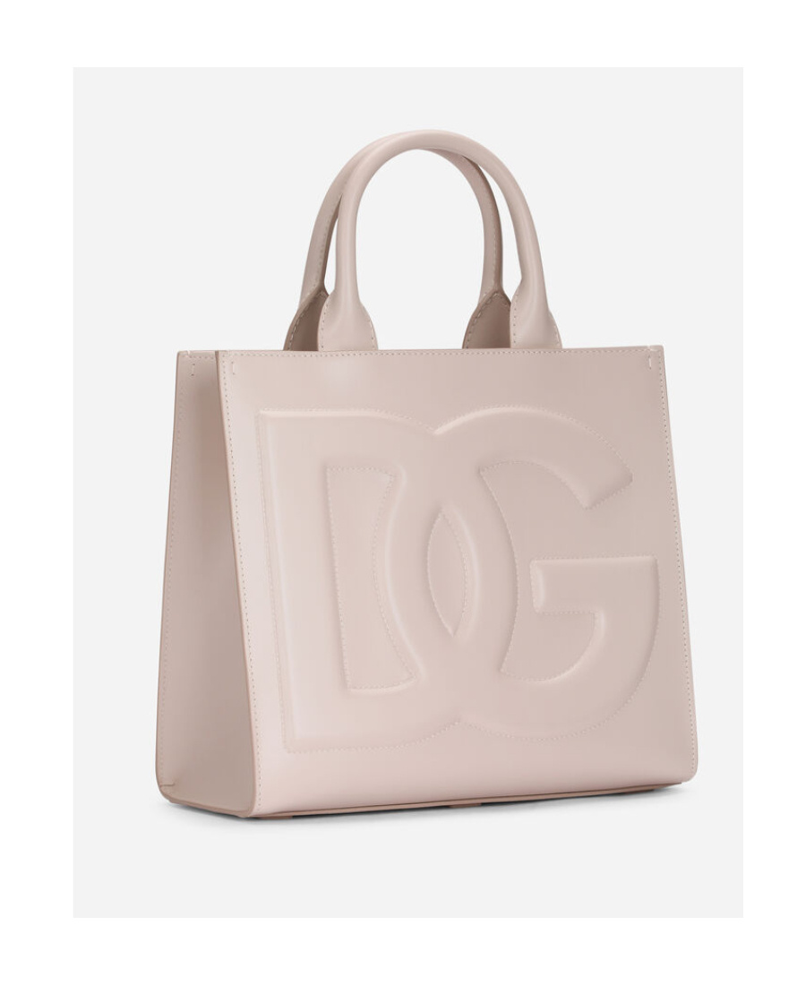 Dolce & Gabbana Debossed-logo Tote Bag In Pink