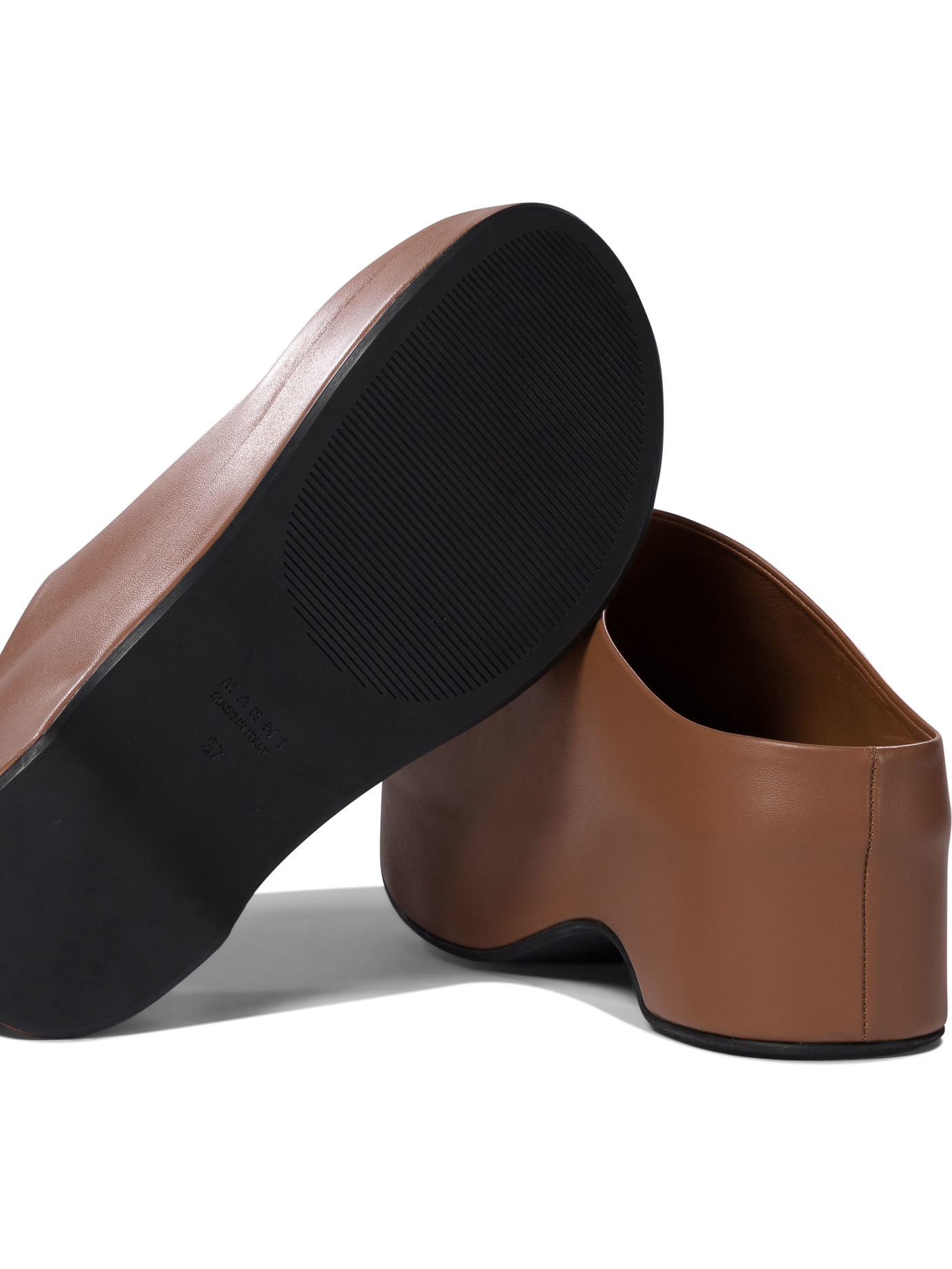 Marni Chunky Platform Sabot Clog In Brown