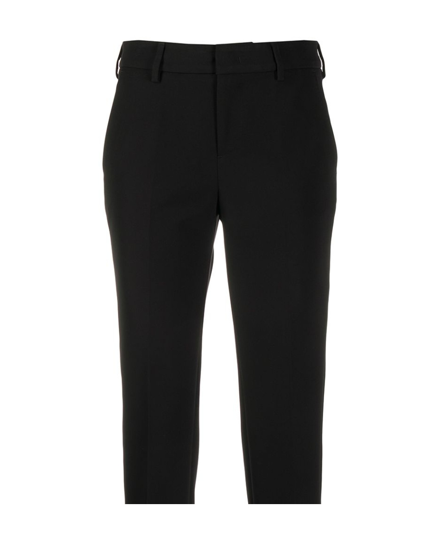 Pt01 Cropped Slim-fit Trousers In Black