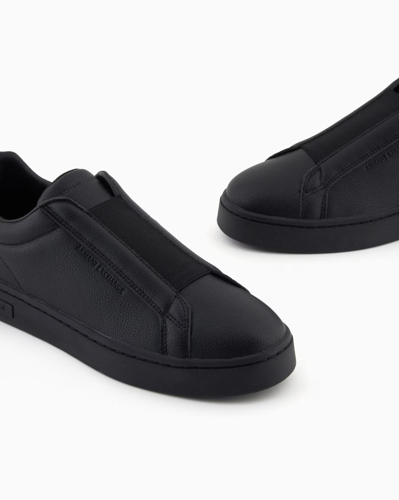 Armani Exchange Slip-on Sneakers In Black