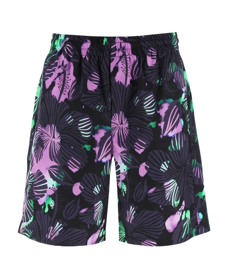 Msgm Logo Shorts In Black
