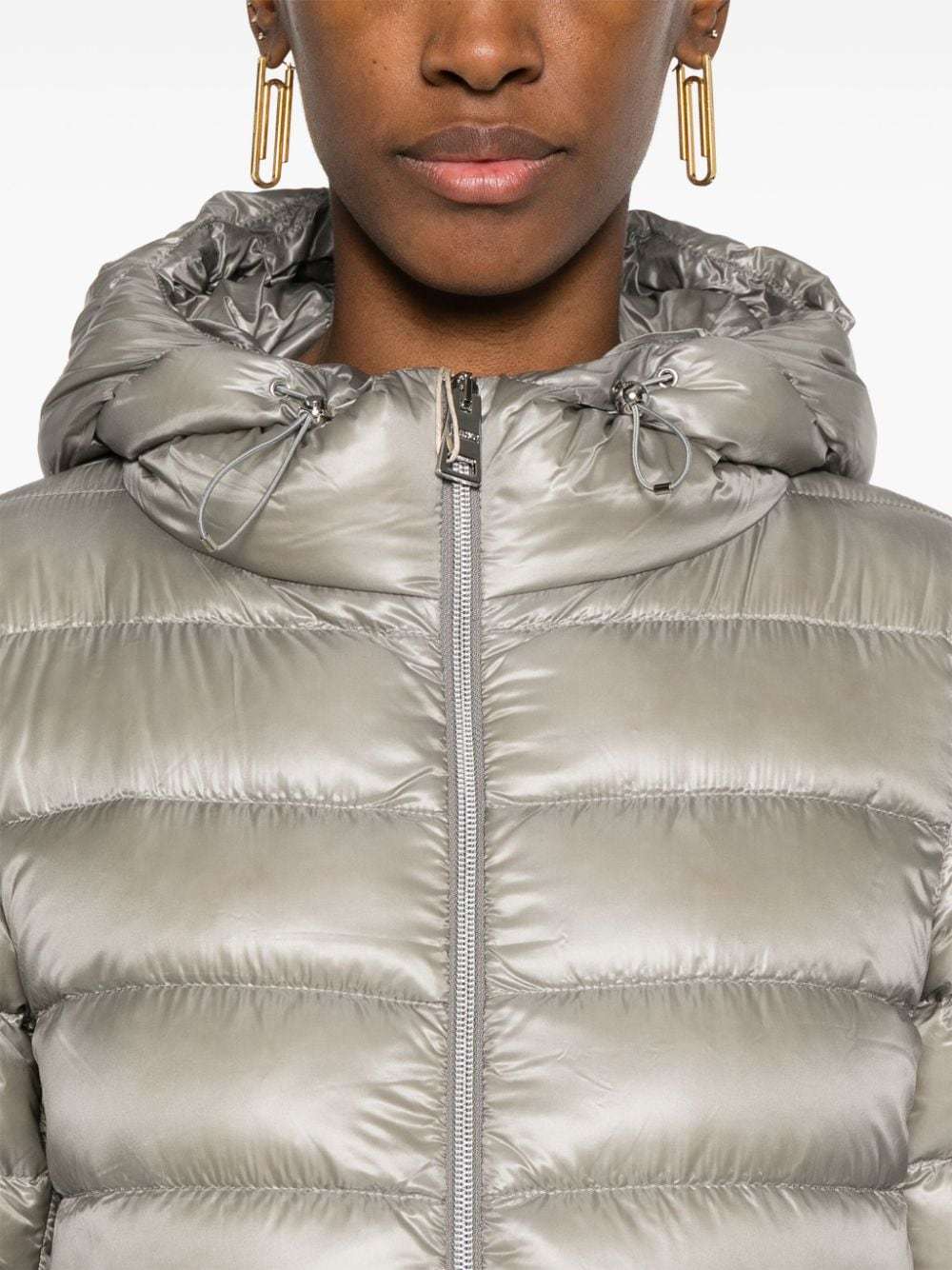 Herno A-shape Puffer Jacket In Gray