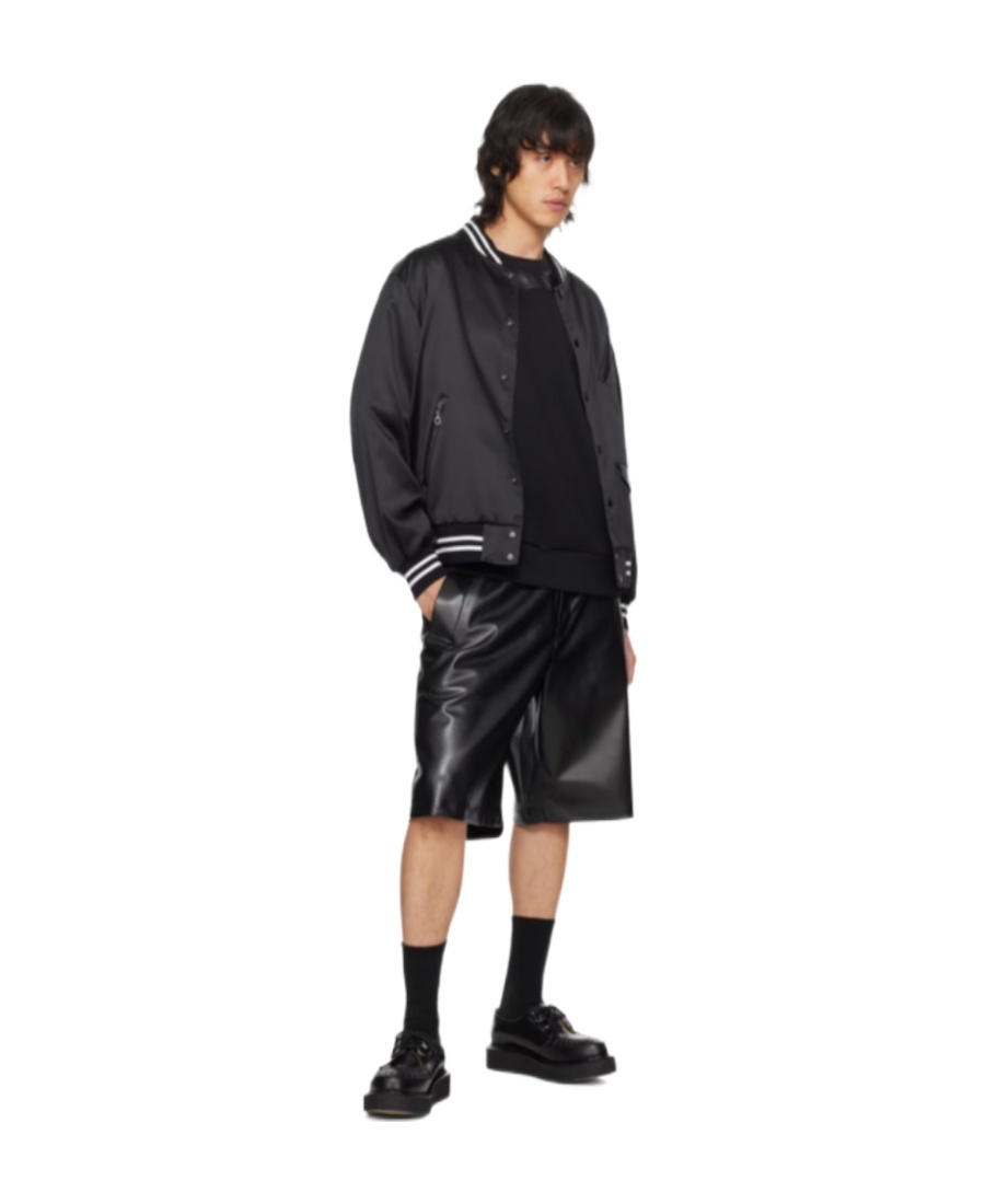 Undercover Logo-patch Bomber Jacket In Black