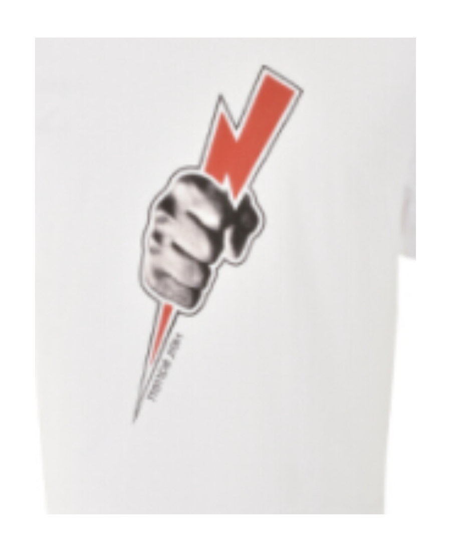 Neil Barrett Lightning Printed T-shirt In White