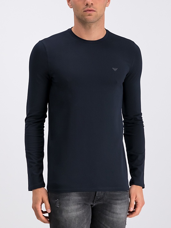 EMPORIO ARMANI PRINTED LOGO LONGSLEEVED T-SHIRT