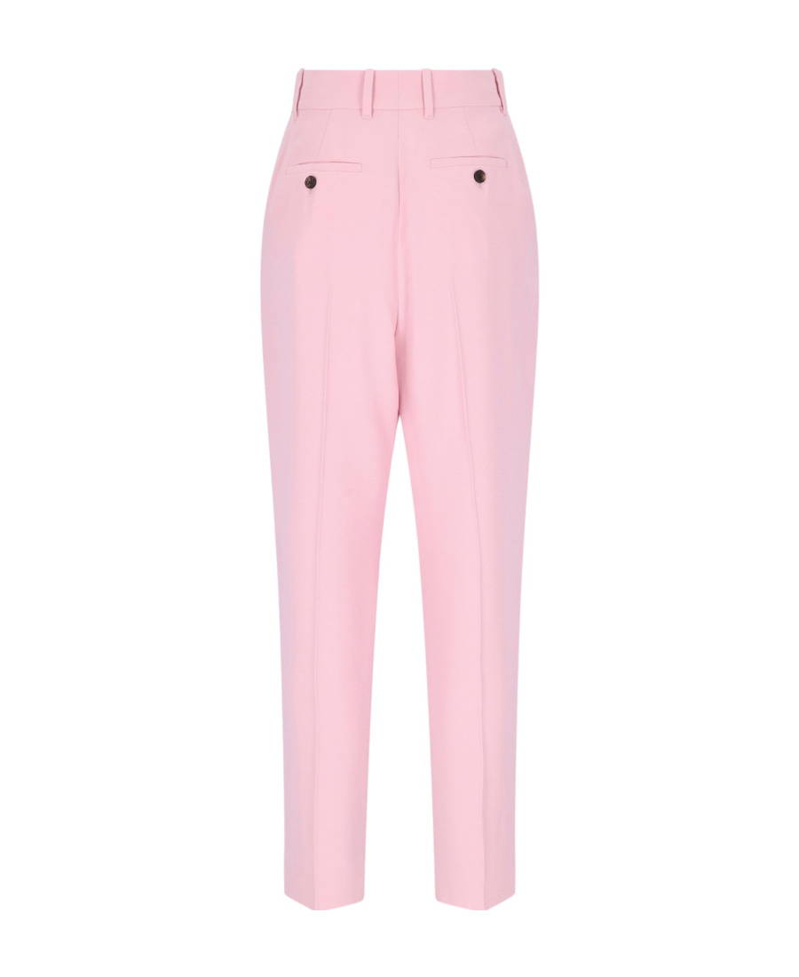 Alexander Mcqueen Alexander Mc Queen Pink Regular Trousers With Pleats In Pink