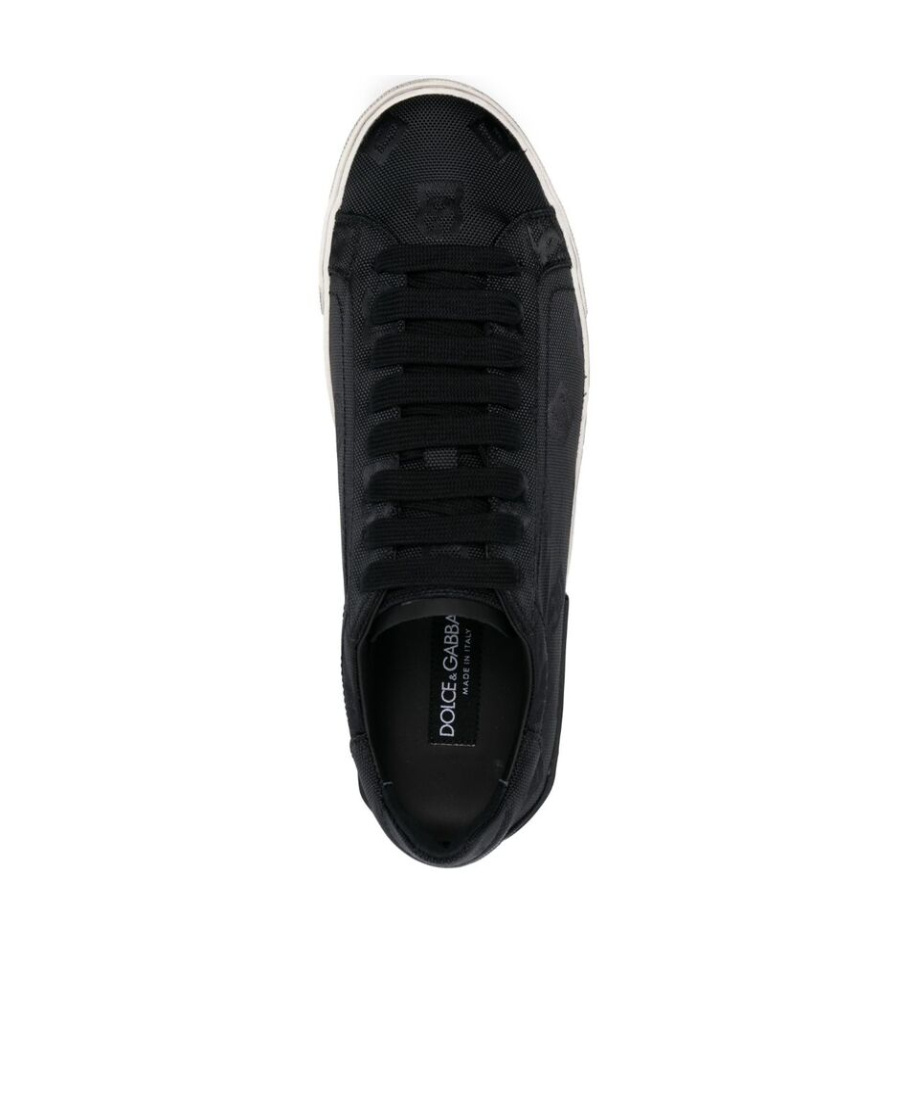Dolce & Gabbana Low-top Sneakers Vintage Effect In Black