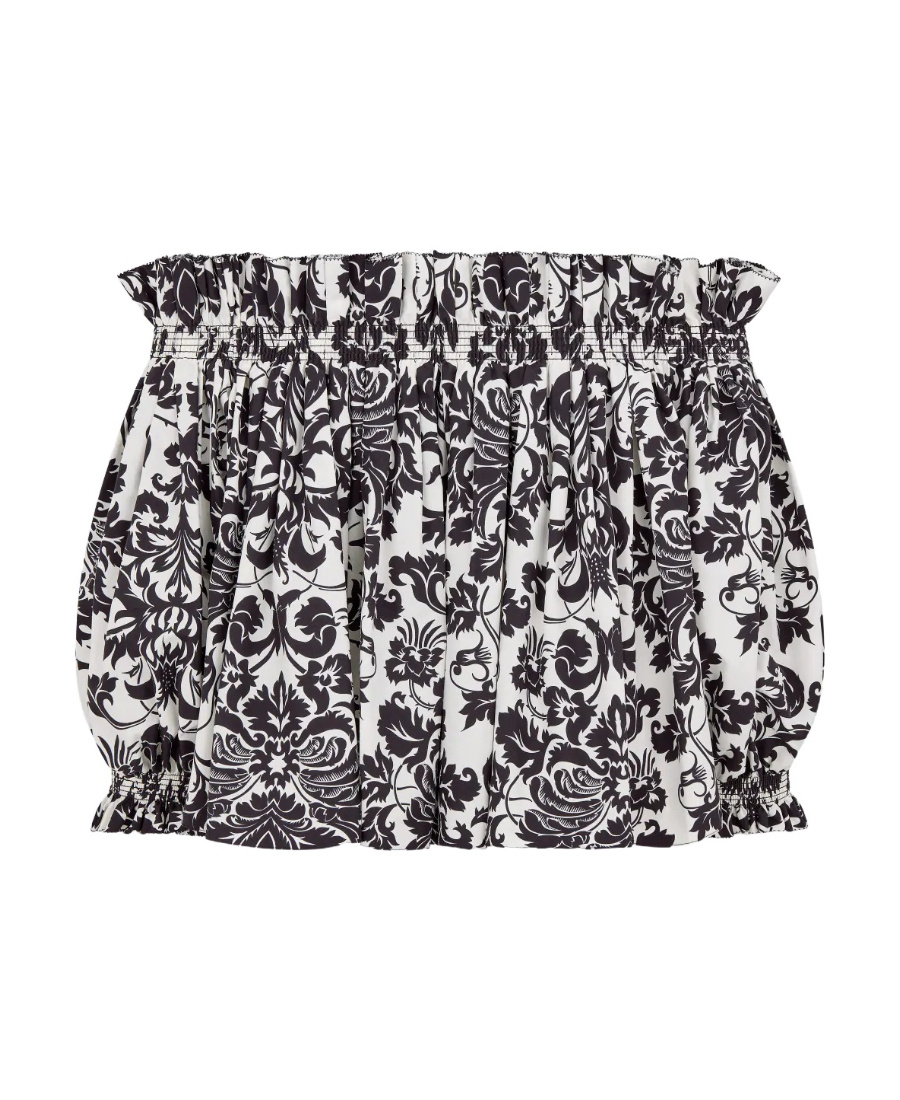 Dior Off-the-shoulder Smocked Top In Black