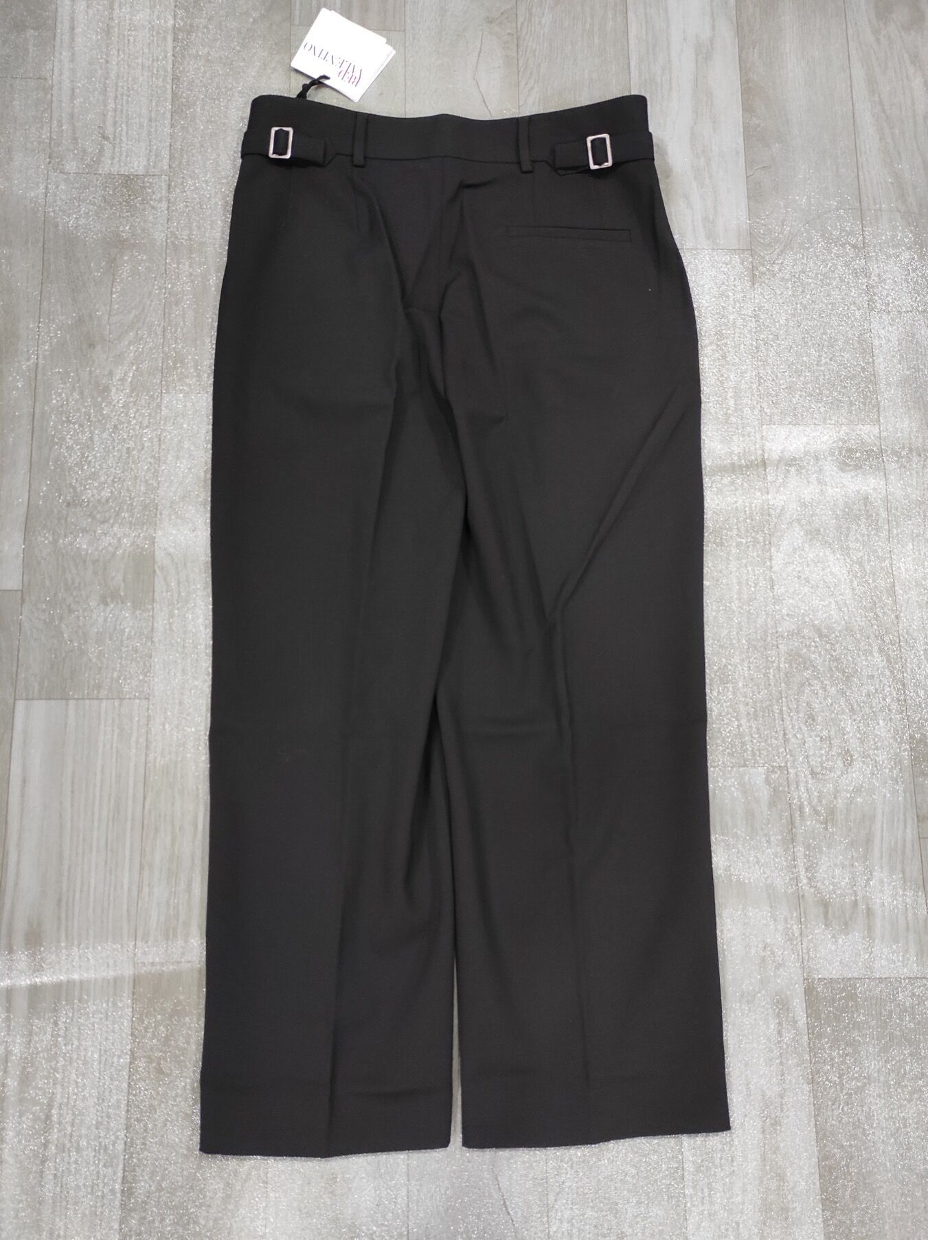 Shop Valentino Straight Casual Pants In Black