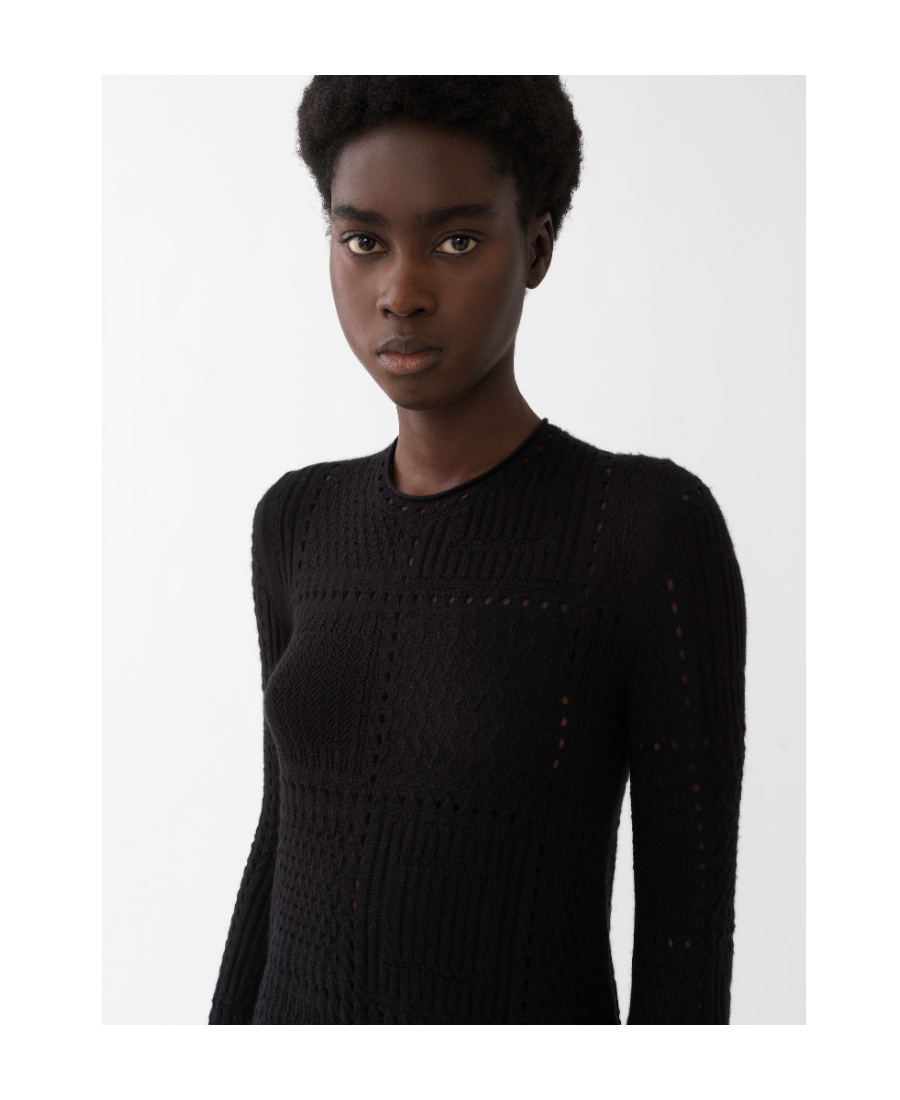 Shop Chloé Chloe  Handkerchief Cashmere Wool Silk K In Black