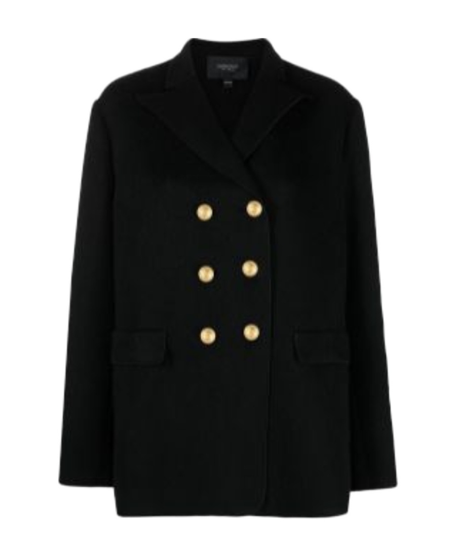 Giambattista Valli Decorative Button Double-breasted Jacket In Black