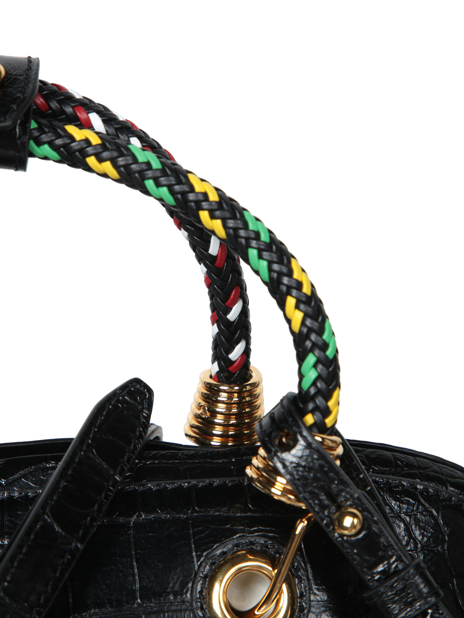 Moschino Crocodile-effect Tote Bag In Black