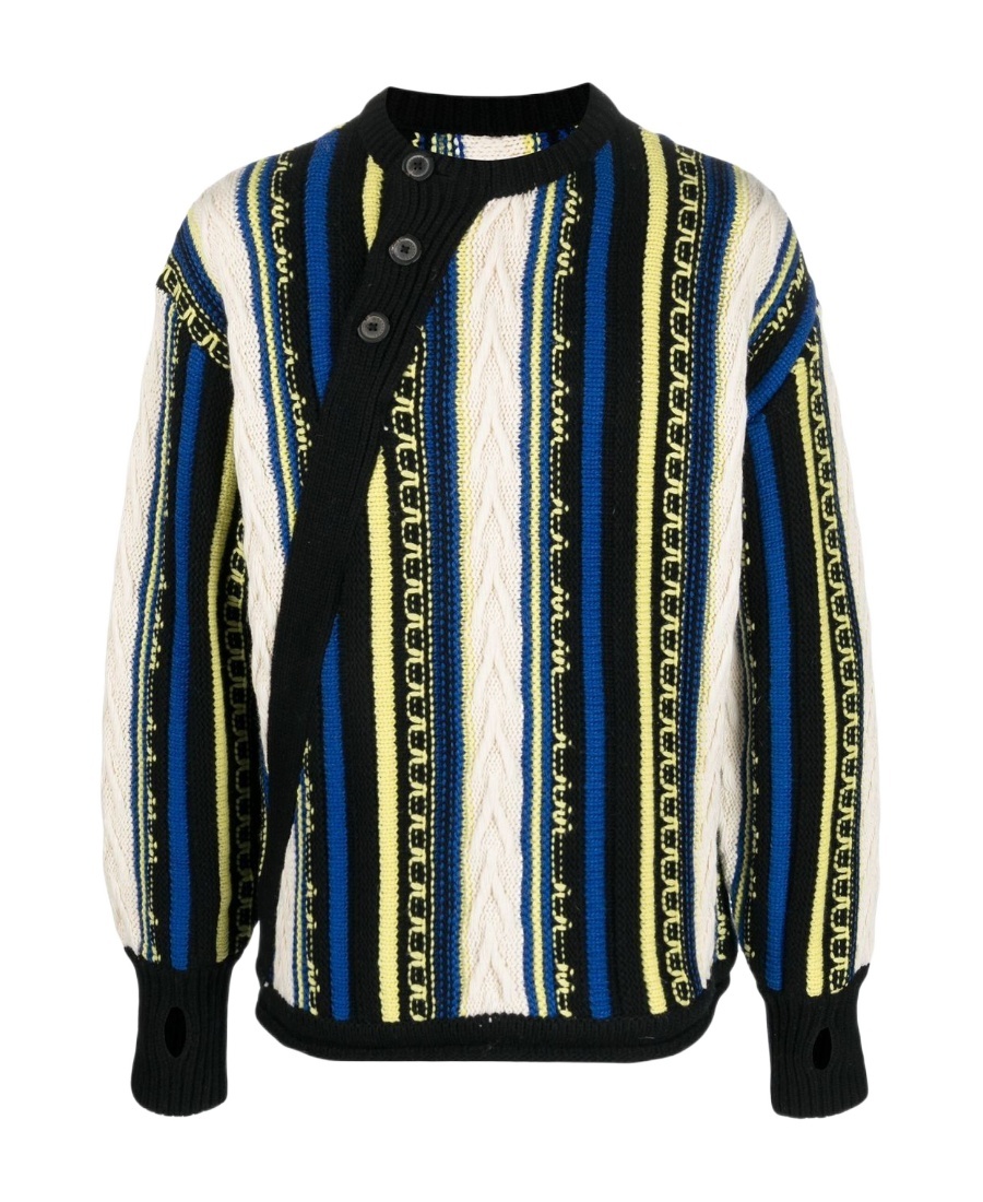 Ader Error Button Detail Sweater In Black