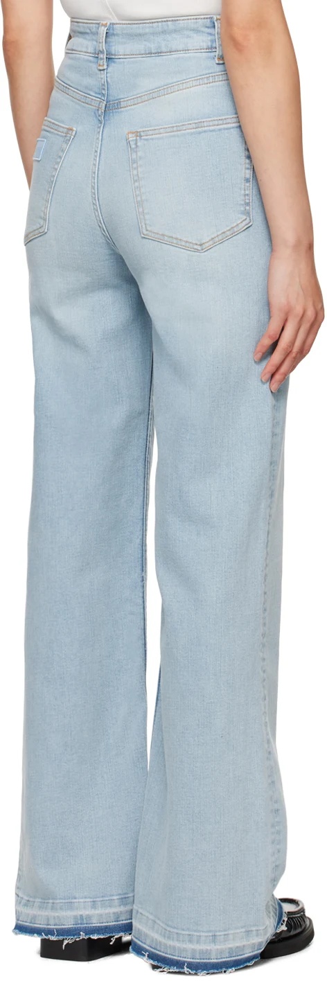 Ganni Blue Andi Jeans In Blue
