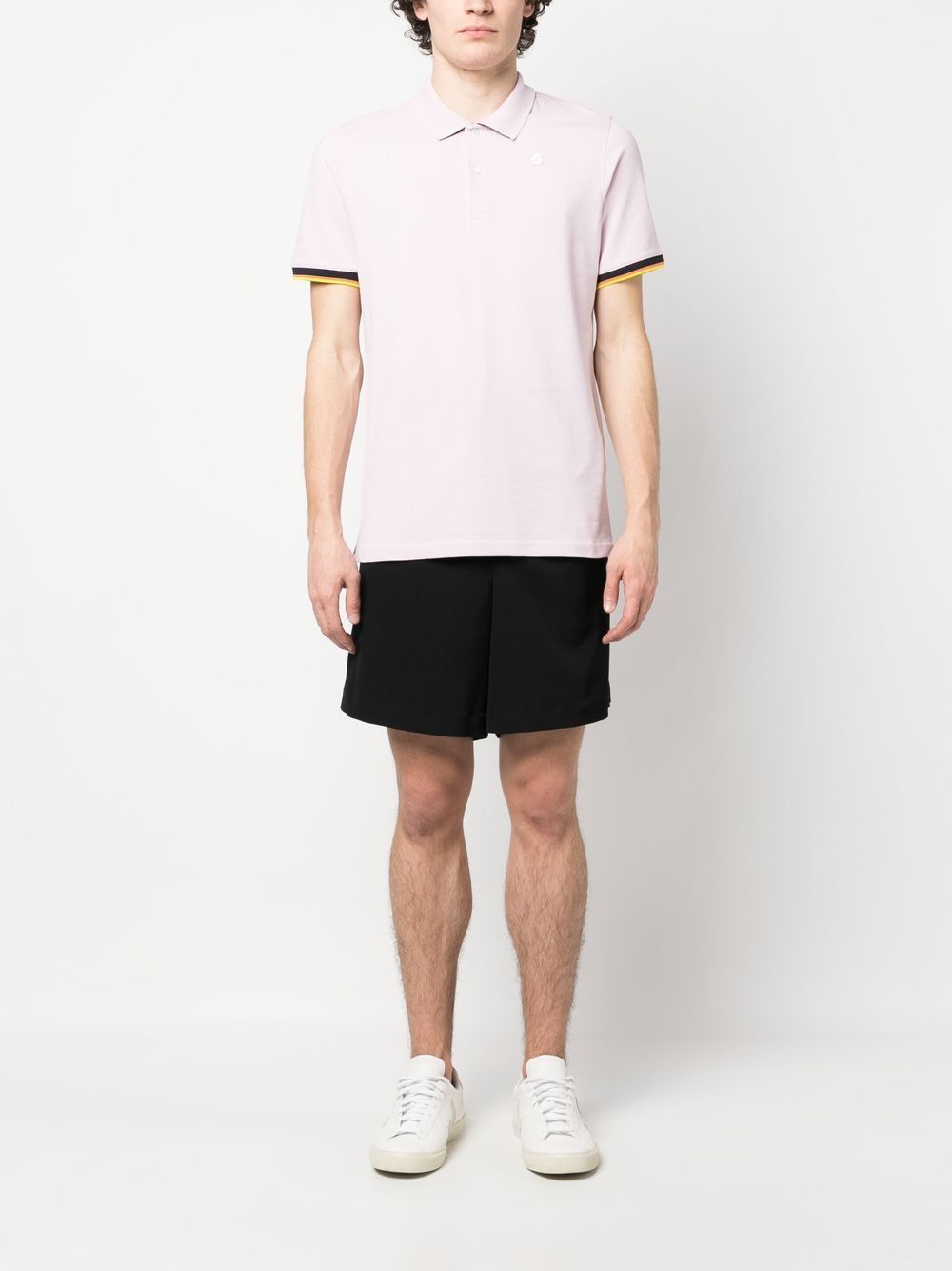 Shop K-way Logo-patch Polo Shirt In White