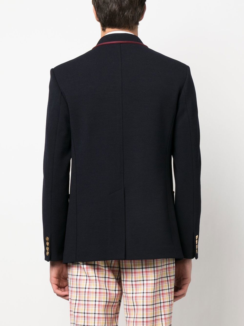 Valentino Embroidered-crest Tailored Blazer In Black