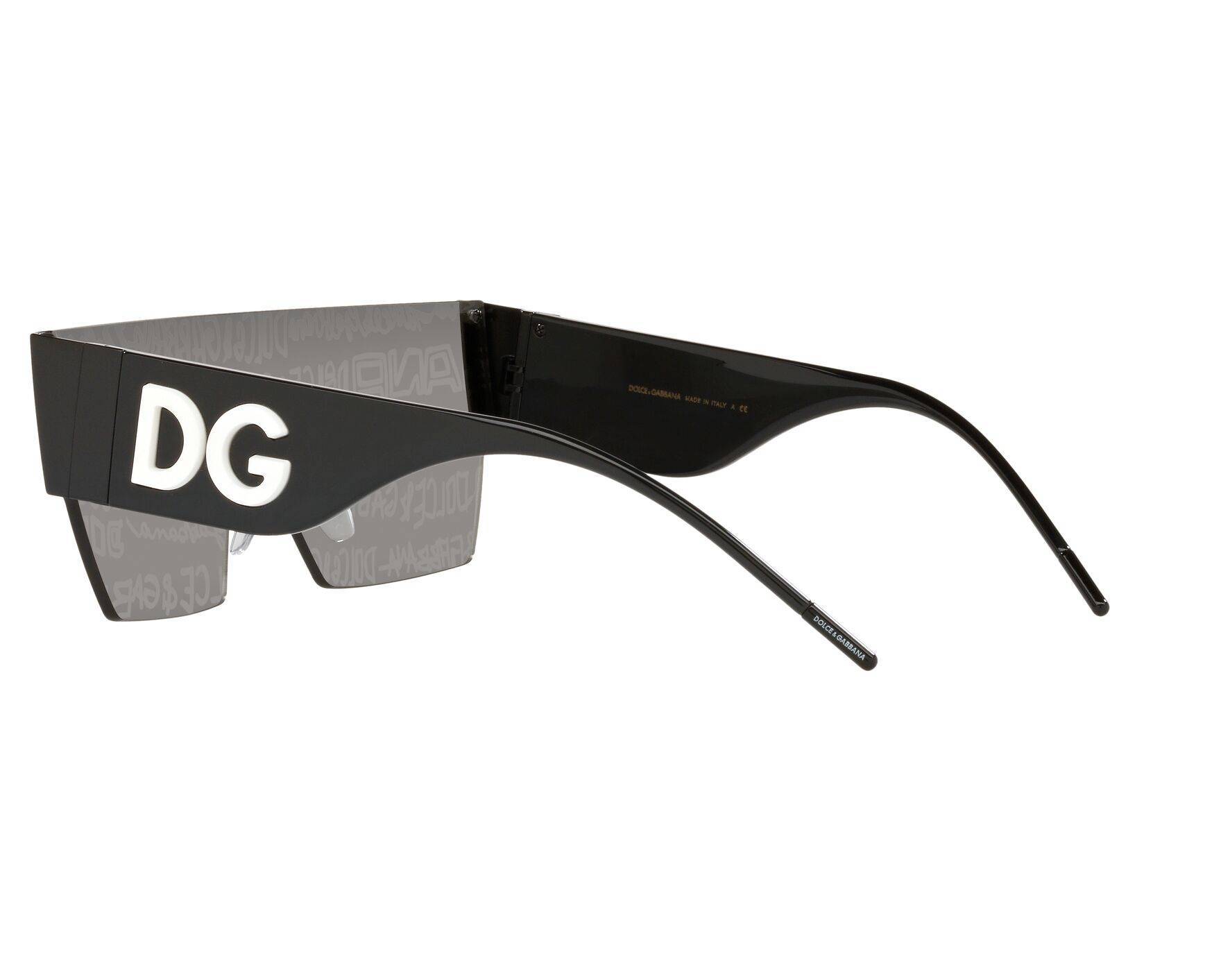Dolce & Gabbana Shield-frame Lens-decal Sunglasses In Gray